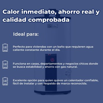 Calentador Deposito Calorex 38 L Gas Natural 1 Servicio Maximus