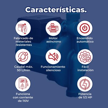 Bomba Presurizadora Rotoplas 1/2 HP 110v