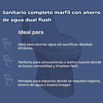 Sanitario Para WC One Piece Thor Marfil Foncer