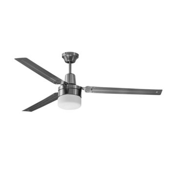 Ventilador De Techo Industrial Torbellino Níquel 54" Con Luz