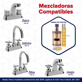 Mezcladora Acaya 4 pulg Helvex Cromo HM-22