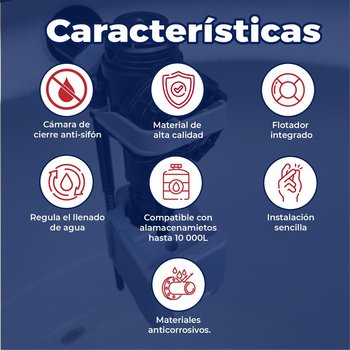 Válvula de Llenado Con Flotador 1/2 Pulgada Negro Fluidmaster