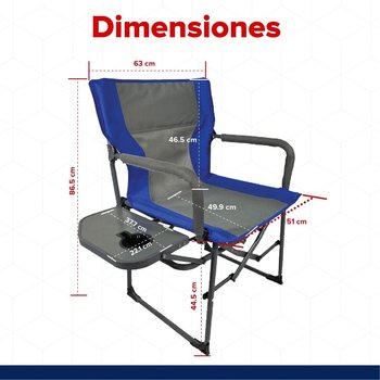 Silla plegable para camping o playa tipo director