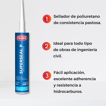 Sellador poliuretano Super Seal P Gris 600 ml