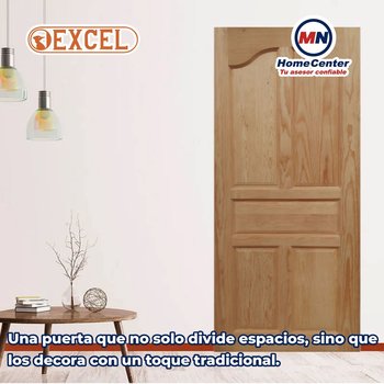 Puerta de Madera Pino Rústico Interior 91 x 213 cm 5 Tableros