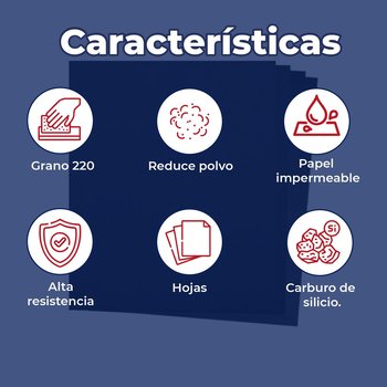 Lija de Agua Fandeli Grano 220 9x11 Pulgadas