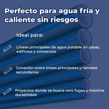 Tubo Hidráulico Tuboplus Rotoplas 1 pulg 4 m