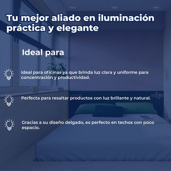Luminario flat eco 6 pulgadas led 12 watts luz blanca