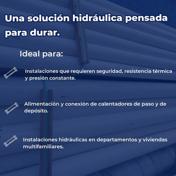 Tubo CPVC 13 MM 1/2 (6.1 M)