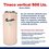 Tinaco vertical beige 500 lts c/herrajes y filtro 0.68x0.68x1.53