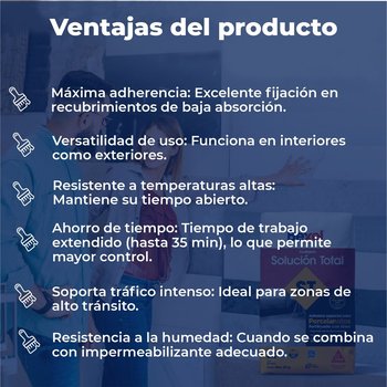 Paquete adhesivo SOLUCION TOTAL blanco 20KG 5+1