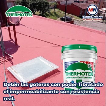 Impermeabilizante Acrílico Thermotek Fibratado Rojo 5 A 19 l