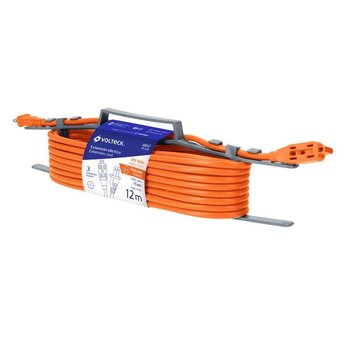 Extensión Eléctrica Uso Rudo Volteck 12 m Calibre 16 Naranja