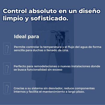 Llave Monomando Para Regadera Spiga Sin Desviador Cromo Helvex