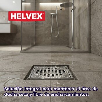 Rebosadero de Rejilla Cuadrada Helvex Para Baño 342-C