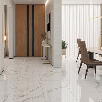 Piso Travali Blanco Tipo Mármol Cesantoni 61x61 cm Rectificado