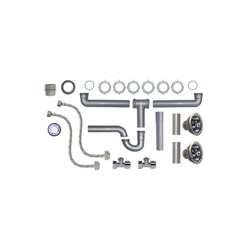 Kit de Instalación Coflex Fregadero 2 Tarjas con Contracanasta Kit de Instalación Coflex Fregadero 2 Tarjas con Contracanasta
