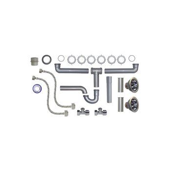 Kit de Instalación Coflex Fregadero 2 Tarjas con Contracanasta