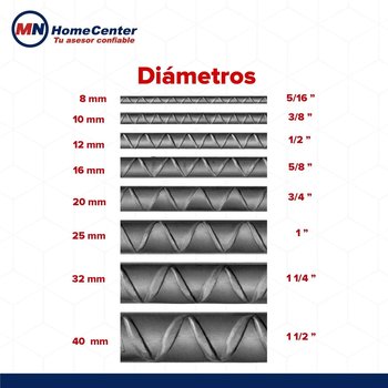 VARILLA DOBLADA # 3 3/8 x 12 M AR-42