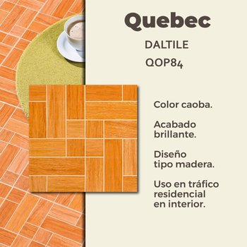 Piso Quebec Caoba Daltile 37x37 cm
