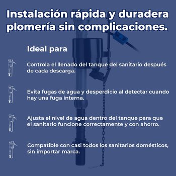 Válvula Para Sanitario Fluidmaster Universal Anti-Fugas 7/8"