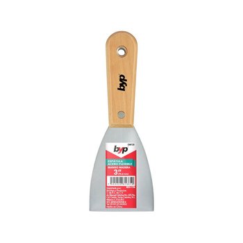 Espátula Flexible Byp Mango Madera 3 pulg