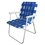 Silla compacta plegable p/jardin o camping blanco y azul
