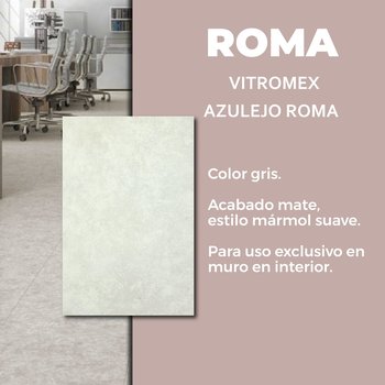 Azulejo Roma Gris Vitromex 20x30 cm