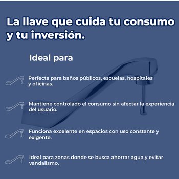 Llave Economizadora Helvex Seguro Antirrobo TV-105