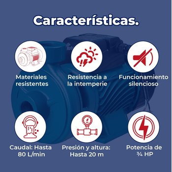 Bomba Centrífuga Rotoplas ¾ HP 110 V Uso Doméstico