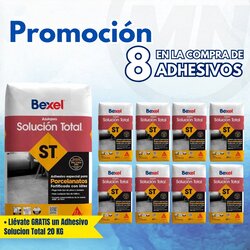 Paquete 8+1 Adhesivo Solucion Total 20 KG  