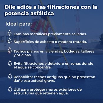 Impermeabilizante Asfáltico Negro Base Agua ASB Protexa 19 Lt