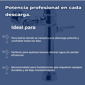 Fluxómetro de Manija Helvex para WC 110-38-3.5 Cromo