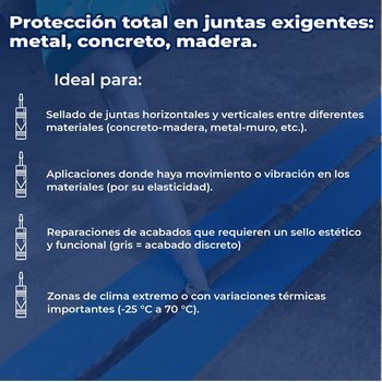 Sellador Poliuretano Superseal Gris 300 ML