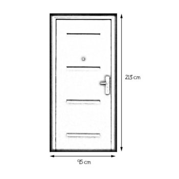Puerta seguridad 95X2.13 MTS 11 Bloqueos izq. modelo Riviera