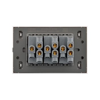 Placa 3 Contactos Lucek Flat Blanco