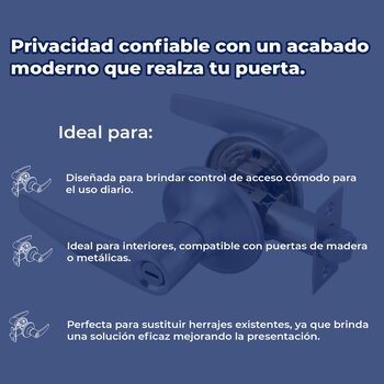 Cerradura Baño Dexter Onix Niquel Satinado