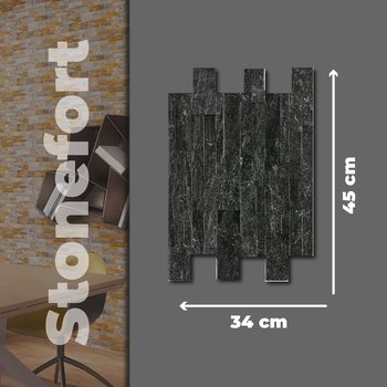Muro Stonefort Black Daltile 34 x 45 cm