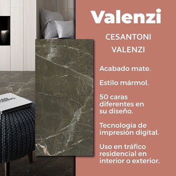 Piso Valenzi Cesantoni 45 x 90 cm Rectificado