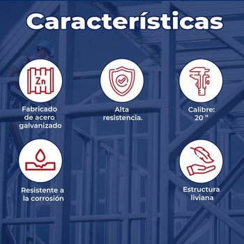 Poste de Viga Panel Rey Calibre 20 9.20X3.05 M