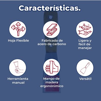 Espátula Flexible BYP Mango Madera 1½ pulg