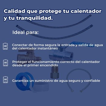 Kit de Instalación para Calentador Instantáneo Rugo