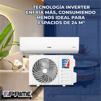 MINISPLIT INVERTER 1.5 TONELADAS FRIO CALOR 220V PRIME