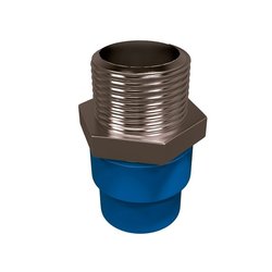 Conector CPVC Azul Rosca Exterior Bronce 19 mm Flowguard Gold