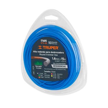 Hilo Tipo Cruceta Desbrozadora 1.65 mm Truper