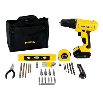 Taladro Inalámbrico Casero 12V Accesorios