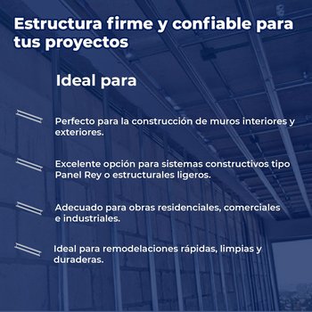 Poste Metálico Panel Rey Calibre 26 6.35X3.05 M