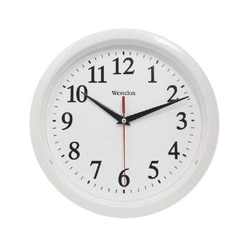 Reloj Pared Redondo 24.8cm Color Blanco