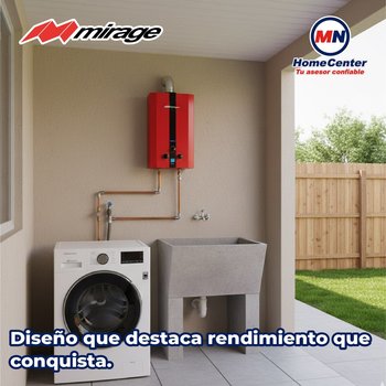 Calentador Paso 16 L Rojo Gas LP Incluye Kit de Instalación