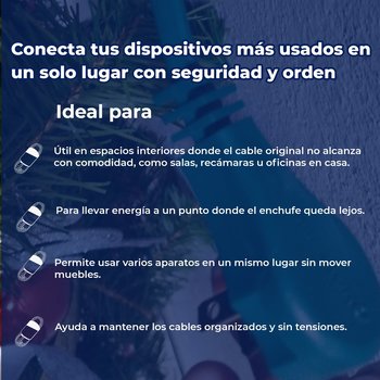 Extensión Eléctrica Domestica Volteck 2 M Verde